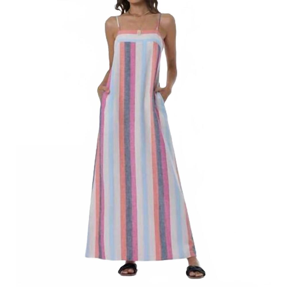 NEW YOUNG FABULOUS & BROKE park slope circus stripe dress in multi color